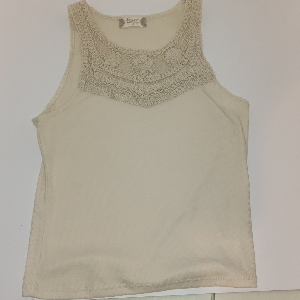 Altar"d state Knit Top Tank Cream Size Medium - Picture 5 of 10